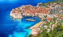 Landscape With Harbour And Old Town Of Dubrovnik, Croatia
