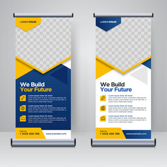 Corporate rollup or X banner design template	
