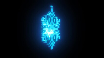 Poster - digital snowflake 4k. high quality 4k footage