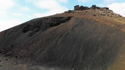 Sticker - Aerial view of Saxholl Crater, Iceland in summer season.