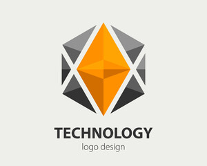 Poster - abstract business logo design. vector company logotype concept. haxogen corporate sign for brand ide