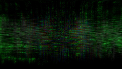 Poster - grunge cybernetic noise distorion creative dark bg - abstract 3D illustration