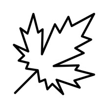 Maple Leaf Plant Icon. Pictogram Isolated On A White Background.