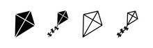 Kite Icon Vector. Kite Sign And Symbol