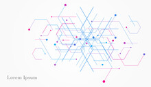 幾何学 抽象 青 ピンク 科学 背景