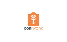 Gorilla Logo Formed Tie As A Worker Symbols