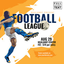 Football Soccer League Flyer Template