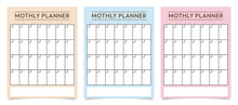 Vector Monthly Planner Page Template