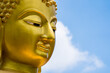 Lop Buri, Thailand - May, 29, 2022 : Buddha statue at Wat Chaiyo Warawithan temple, most popular religion traveling destination at Lop Buri, Thailand.