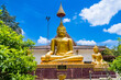 Lop Buri, Thailand - May, 29, 2022 : Buddha statue at Wat Chaiyo Warawithan temple, most popular religion traveling destination at Lop Buri, Thailand.