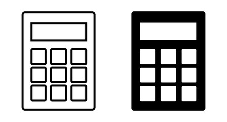 Poster - Calculator icon set. Calculation. Accounting. Vector.