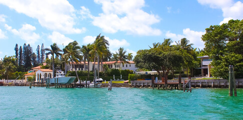 Luxurious mansion in Miami Beach, florida, U.S.A