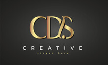 CDS Creative Luxury Stylish Logo Design With Golden Premium Look, Initial Tree Letters Customs Logo For Your Business And Company