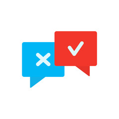 Poster - Messages yes or no.Vector illustration.