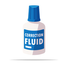Canvas Print - Correction fluid bottle vector isolated illustration