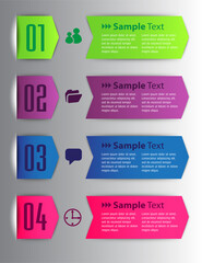 Wall Mural - modern text box template, infographics banner 
