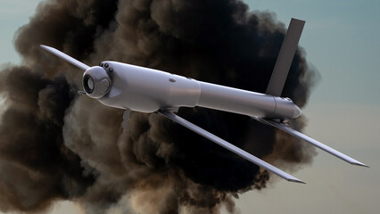 Loitering Munition-type Kamikaze combat drone