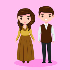 illustration of a couple, couple avatar, couple cartoon