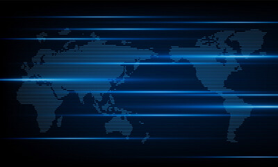 Wall Mural - abstract light out technology background hitech communication concept innovation send for planet ear
