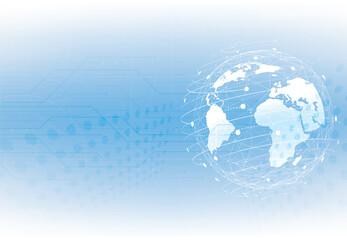 Poster - global network connection. world map point and line composition concept of global business. vector i