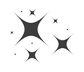Wall Mural - sparkle icon set. shiny cartoon stars. glowing light effect stars and bursts collection