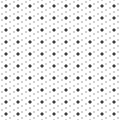Poster - Square seamless background pattern from black play symbols are different sizes and opacity. The pattern is evenly filled. Vector illustration on white background