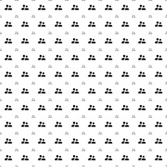 Poster - Square seamless background pattern from black group symbols are different sizes and opacity. The pattern is evenly filled. Vector illustration on white background