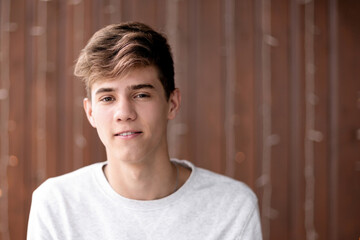 Wall Mural - Portrait of smiling young man