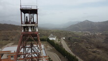 Mining Tower From Drone In The Province Of Leon, Spain
