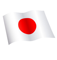 Wall Mural - flying flag of japan