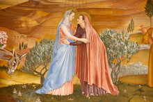 Painting In The Visitation Church In Ein Kerem : The Visitation