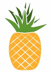 Illustration of a Pineapple to make patterns for textures or background