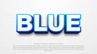 © MugiMulya - Blue 3d style editable text effect