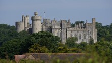 Arundel Castle Rises Above The Town Of The Same Name In West Sussex.