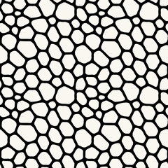 Wall Mural - vector seamless pattern. monochrome organic shapes. stylish structure of natural spots. hand-drawn a