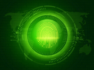 Poster - 2d illustration Abstract futuristic electronic circuit technology background