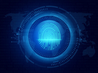 Poster - 2d illustration Abstract futuristic electronic circuit technology background