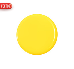 Poster - Gold coin. Yellow Money change. Realistic 3d design In plastic cartoon style. Icon isolated on white background. Vector illustration
