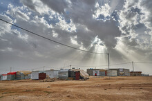 Syrian Refugees Lives In Quite Precarious Barracks In Zaatari Refugee Camp, In Jordan, Close To The Syrian Border