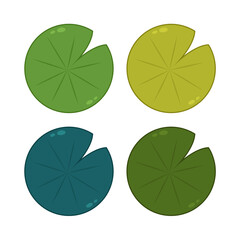 Wall Mural - Lily pad. Lotus leaf vector. Lotus leaf logo design.