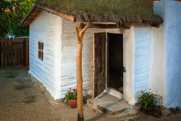 ancient Ukrainian Cossack hut national traditional village house