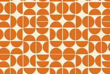 Retro Abstract Geometric Pattern 70s 80s Background. 