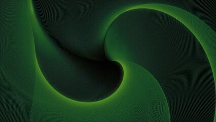 Poster -  Bright green background. Design.Animation on which patterns are visible that show the wall and fascinate with their hypnosis