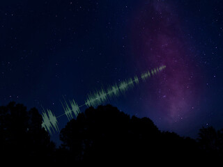 Wall Mural - Signal from space reaching our planet