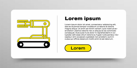 Poster - Line Robot icon isolated on white background. Colorful outline concept. Vector