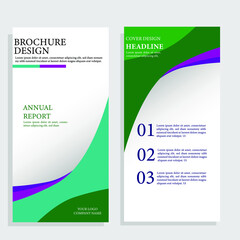 Poster - elegant simple brochure template for colorful magazine bright vector design eps