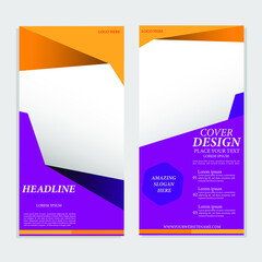 Wall Mural - elegant simple brochure template for colorful magazine bright vector design eps