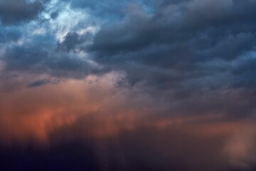 Wall Mural - Scenic view of a dark stormy sky