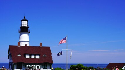 Wall Mural - The Portland Lighthouse in Cape Elizabeth, Maine, USA	