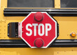 stop sign on a school bus